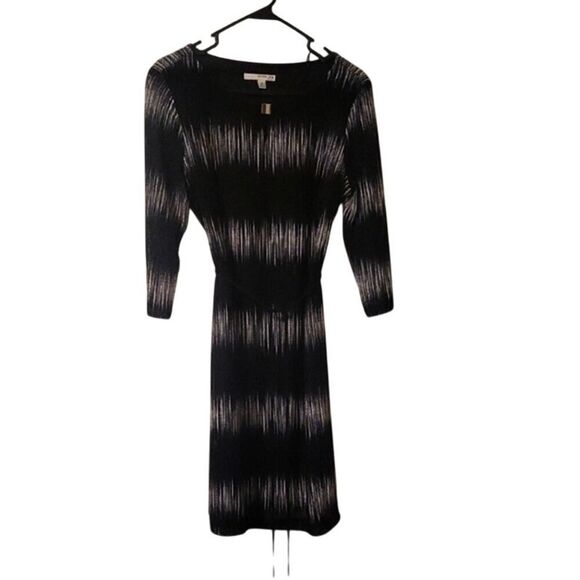 Studio One Black Dress Size 8 – Elegant Midi Style with 3/4 Sleeves - Picture 4 of 13